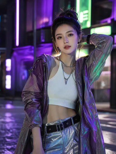 潮流穿搭垂类女达人形象照